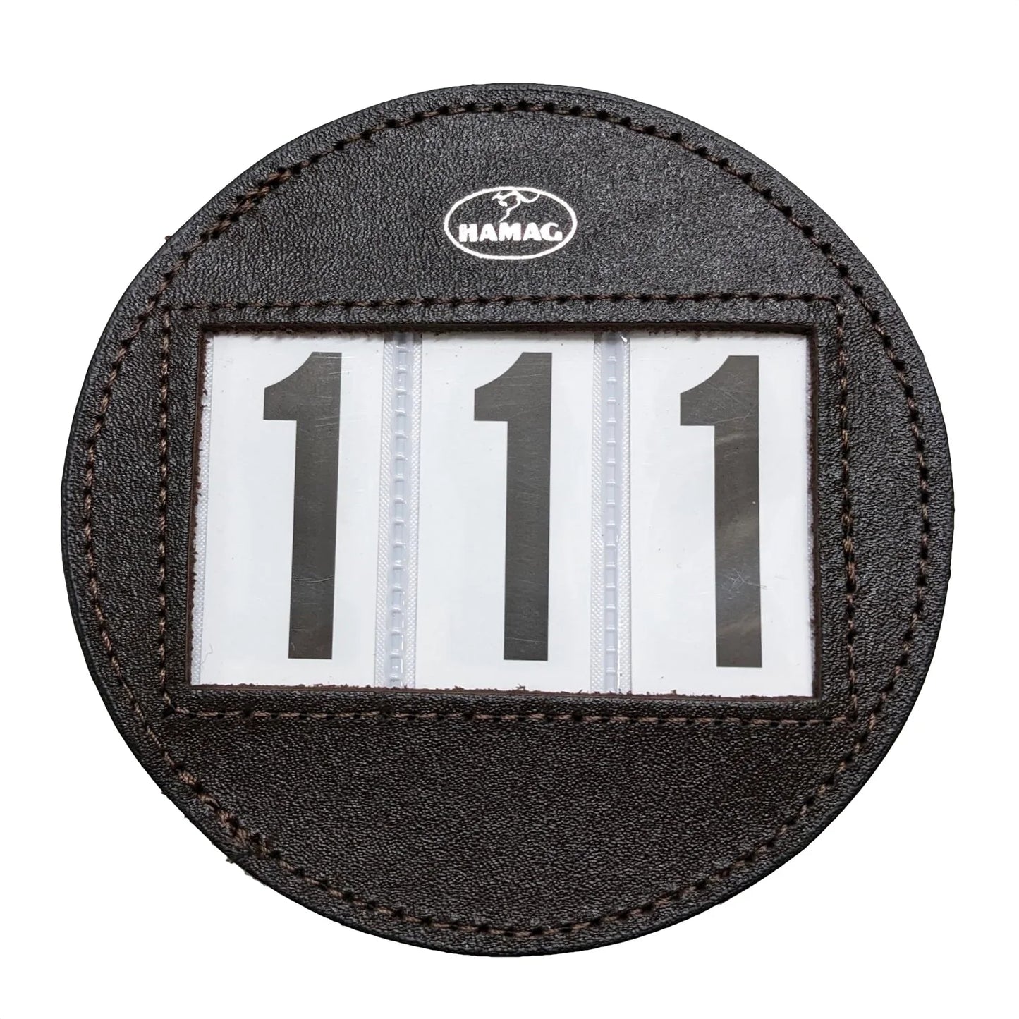 Round Leather Saddle Cloth Number Holders (Pair)