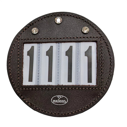 Round Leather Saddle Cloth Number Holders (Pair)