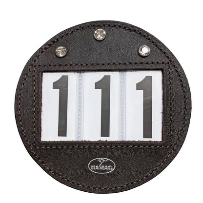 Round Leather Bridle Number Holders (Pair)