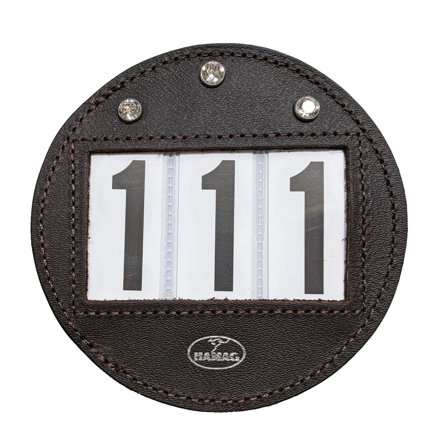 Round Leather Saddle Cloth Number Holders (Pair)