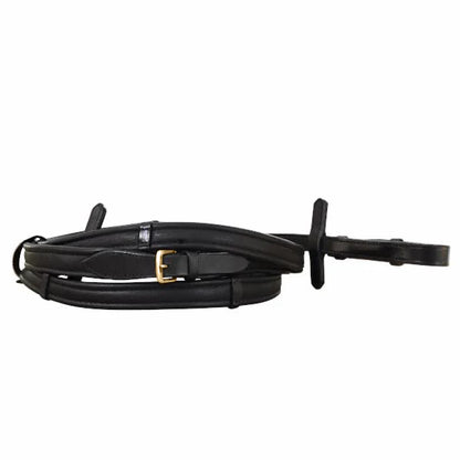 Padded Nappa Leather Reins (Flat) (Gold Fittings)