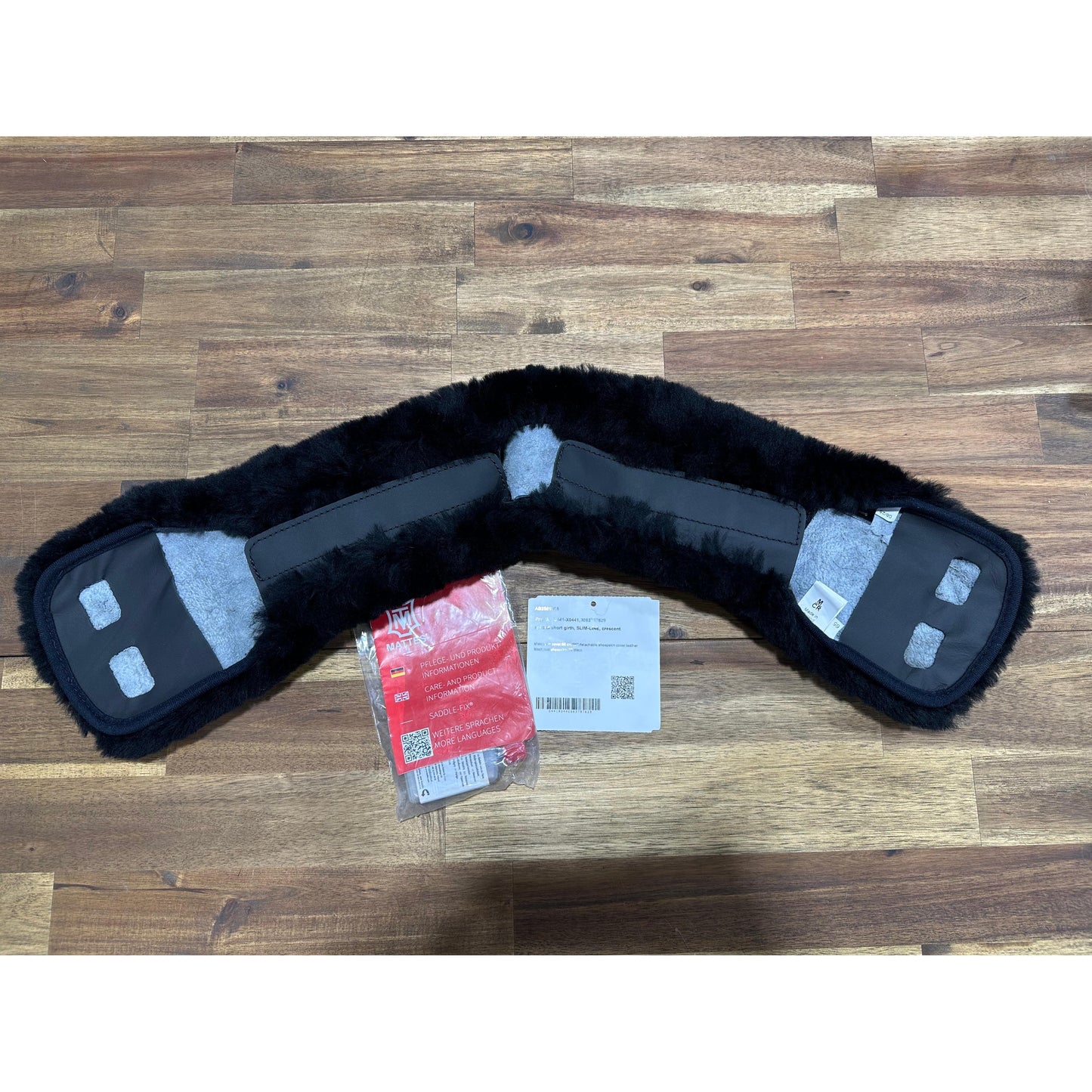 65cm/Black/Crescent - Special Short Girth SLIM LINE (Leather) Cover