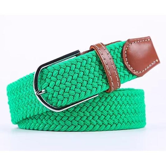 Green Elastic Braided Belt