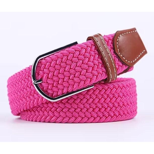 Hot Pink Elastic Braided Belt