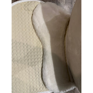 White Showjump Square with Full Fleece - Large Size