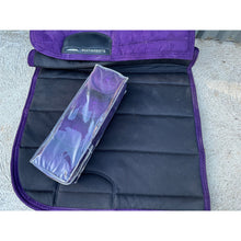 Load image into Gallery viewer, Used - Violet Dressage Saddle Pad with bandages