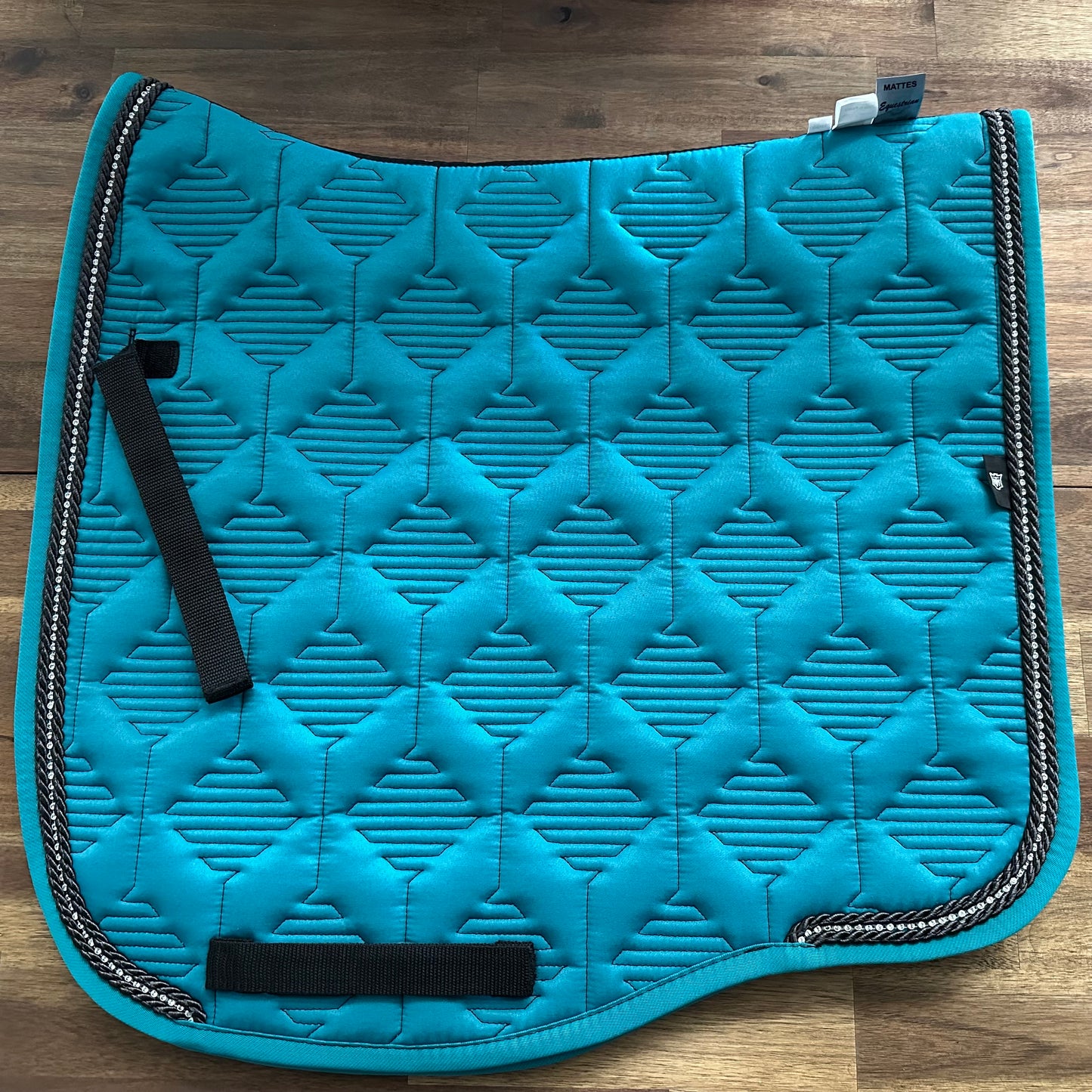 Ocean/Graphite Quilt Sheen Saddle Pad - Eurofit/Large Size