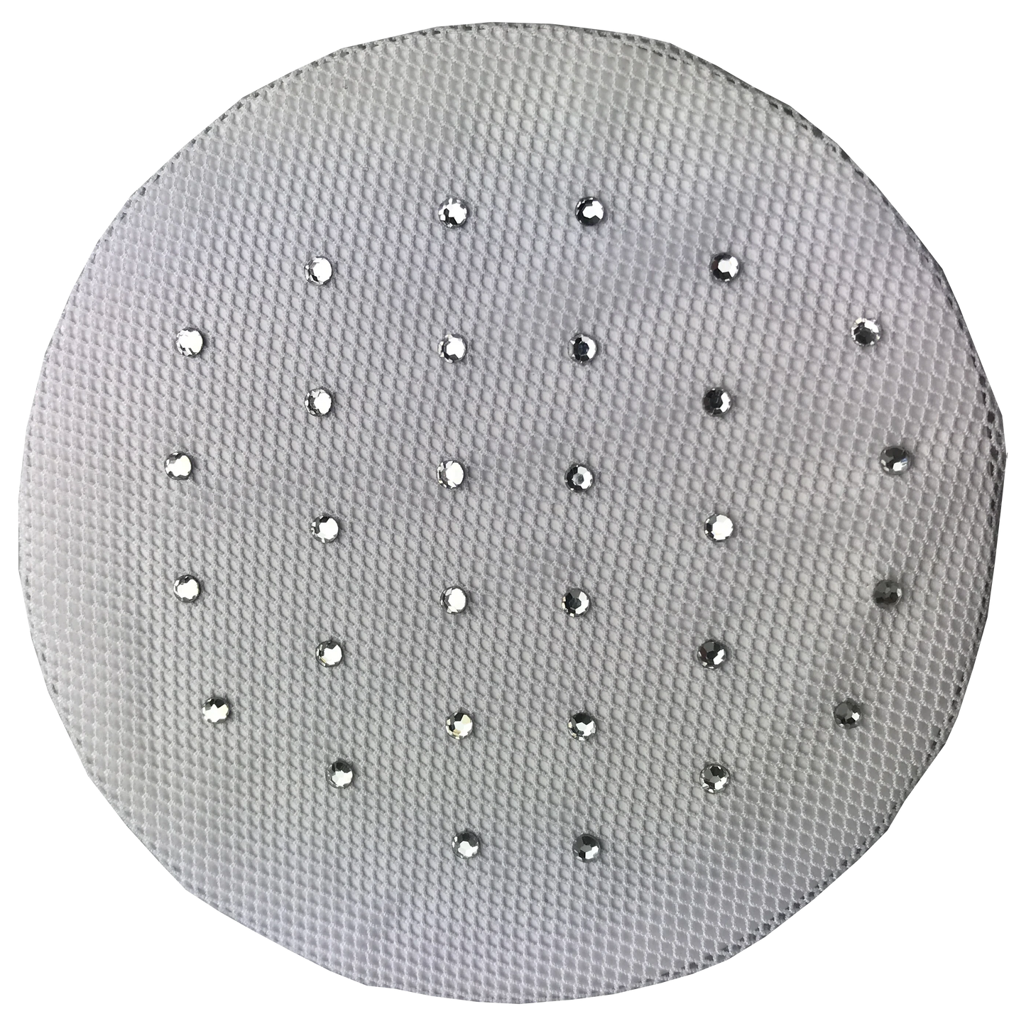 White Diamante Hair Bun Net