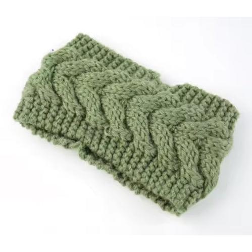 Khaki Women's knitted headband ear warmer