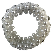 Load image into Gallery viewer, Large Pearl Scrunchie with Beads &amp; Crystals
