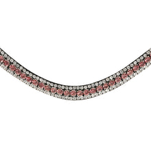 Load image into Gallery viewer, Lavender Crystal Browband (Black Leather)
