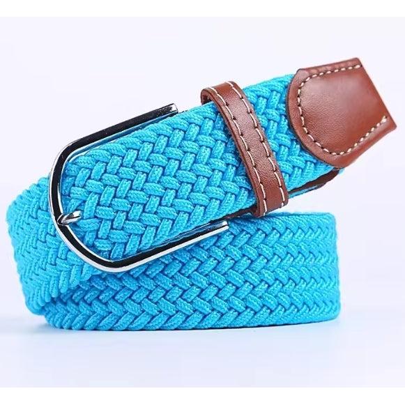 Light Blue Elastic Braided Belt