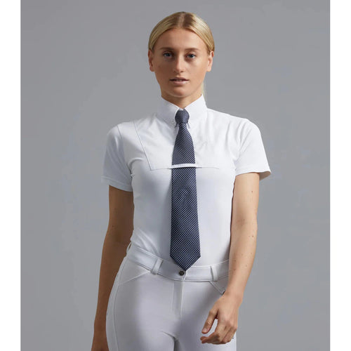 Luciana Ladies Short Sleeve Tie Shirt