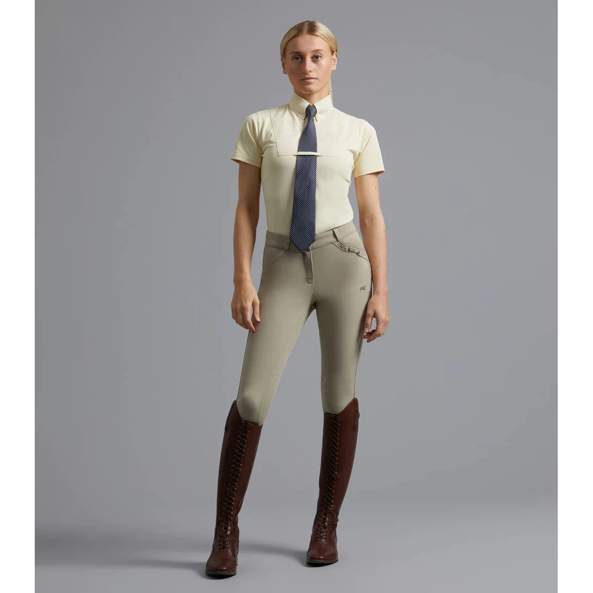 Luciana Ladies Short Sleeve Tie Shirt