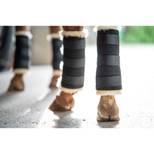 Load image into Gallery viewer, Black/Natural E.A Mattes Stable Boots (Set of 4) - IN STOCK