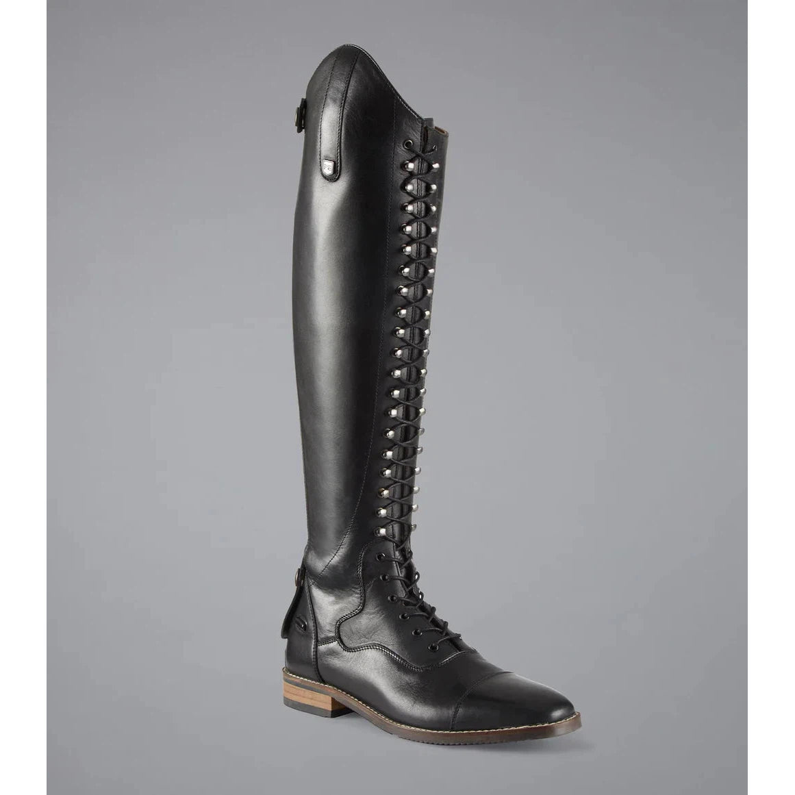 Maurizia Ladies Lace Front Tall Leather Riding Boots