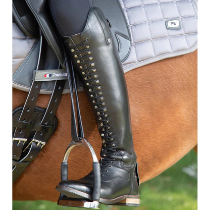 Maurizia Ladies Lace Front Tall Leather Riding Boots