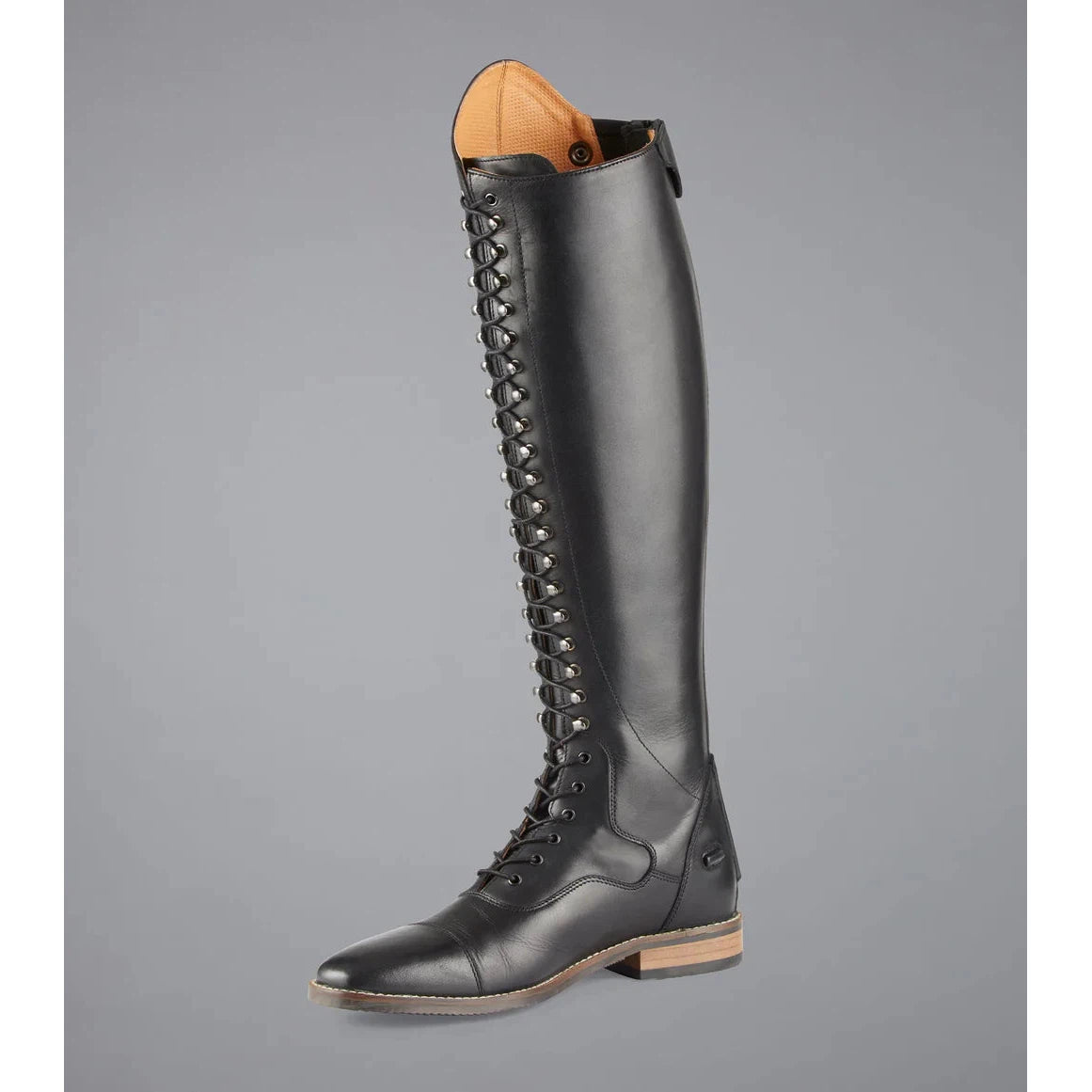 Maurizia Ladies Lace Front Tall Leather Riding Boots