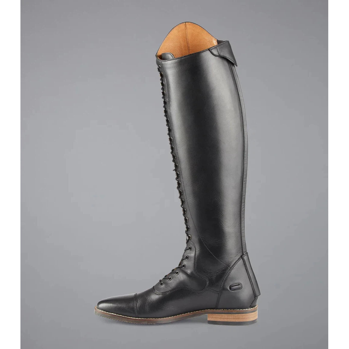 Maurizia Ladies Lace Front Tall Leather Riding Boots