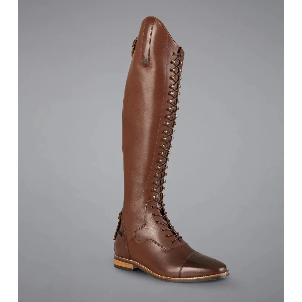 Maurizia Ladies Lace Front Tall Leather Riding Boots