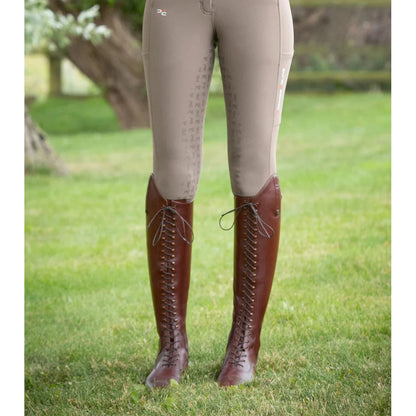 Maurizia Ladies Lace Front Tall Leather Riding Boots