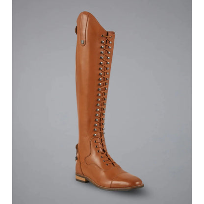 Maurizia Ladies Lace Front Tall Leather Riding Boots