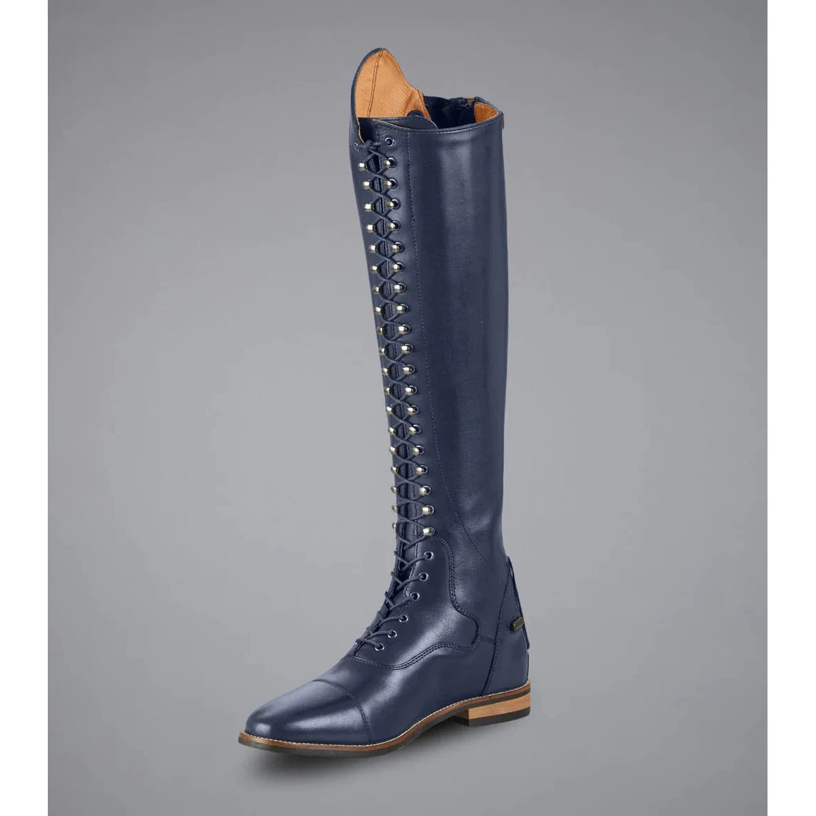 Maurizia Ladies Lace Front Tall Leather Riding Boots