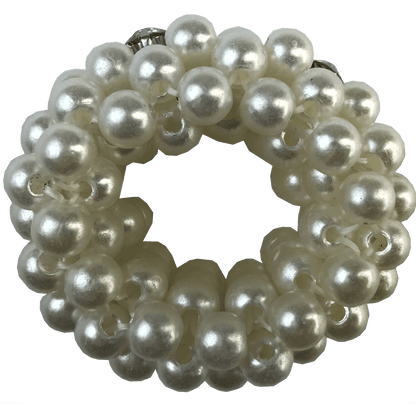 Pearl Hair Scrunchie with Crystals