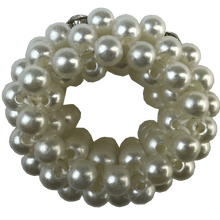 Load image into Gallery viewer, Pearl Hair Scrunchie with Crystals