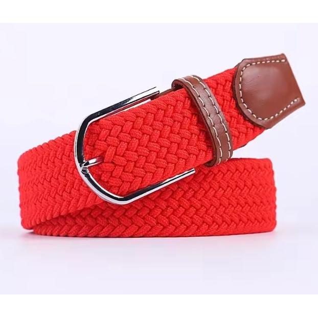 Red Elastic Braided Belt