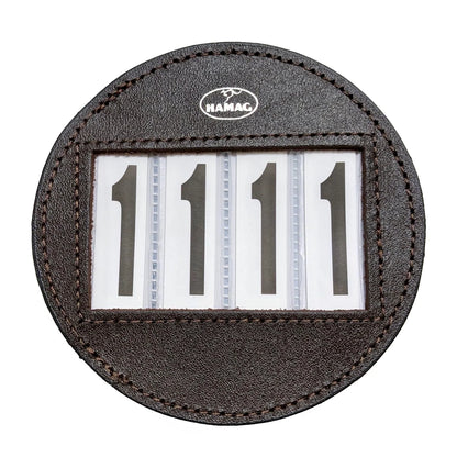 Round Leather Saddle Cloth Number Holders (Pair)