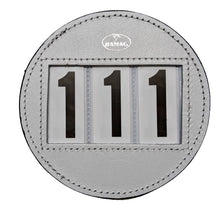 Load image into Gallery viewer, Round Leather Bridle Number Holders (Pair)