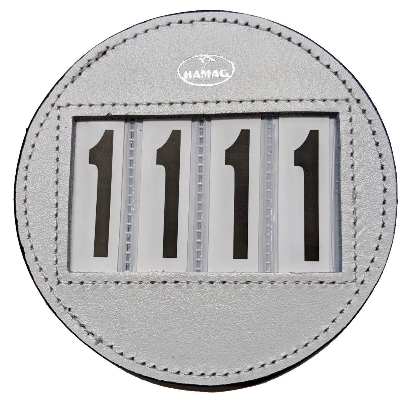 Round Leather Saddle Cloth Number Holders (Pair)