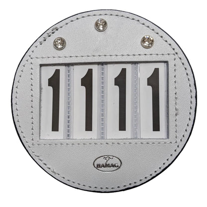 Round Leather Saddle Cloth Number Holders (Pair)