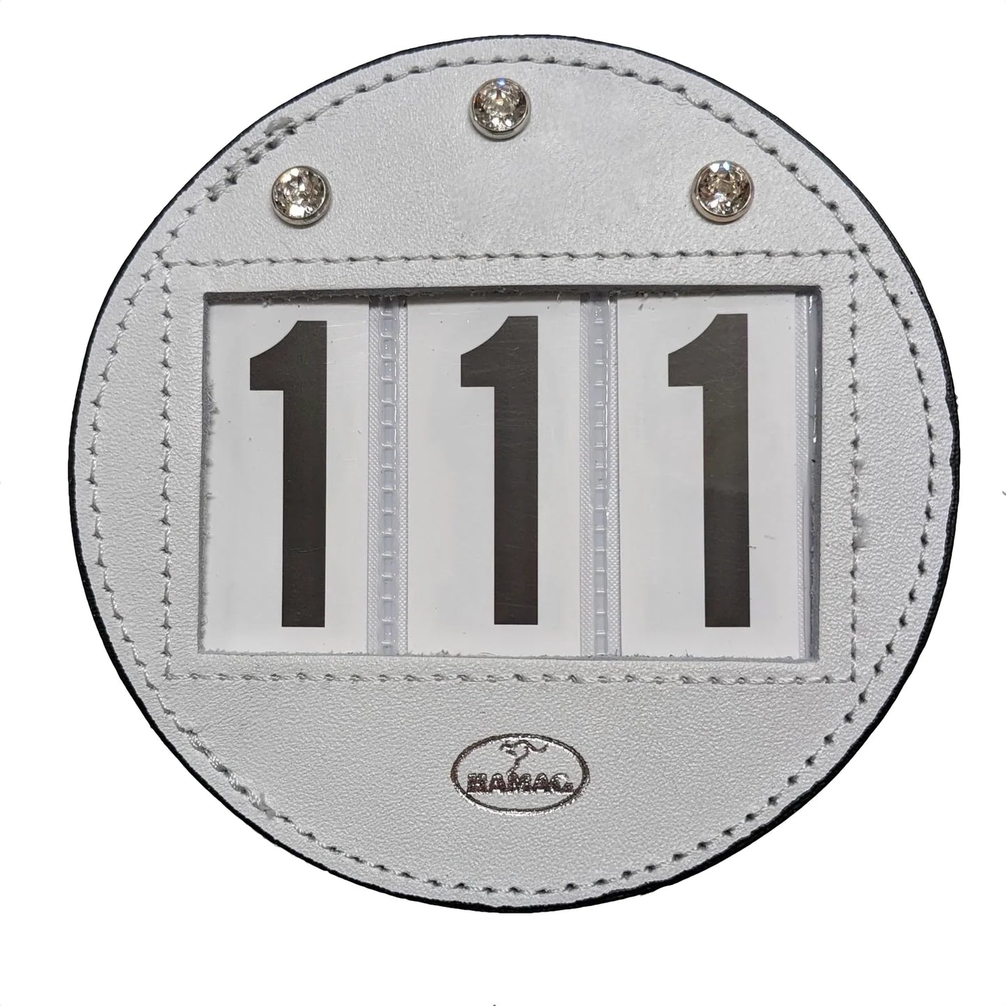 Round Leather Bridle Number Holders (Pair)