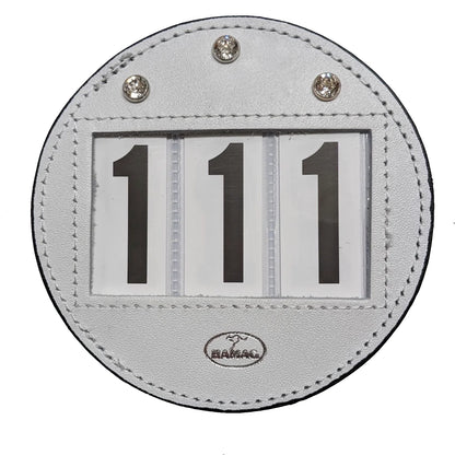 Round Leather Bridle Number Holders (Pair)