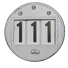 Load image into Gallery viewer, Round Leather Bridle Number Holders (Pair)