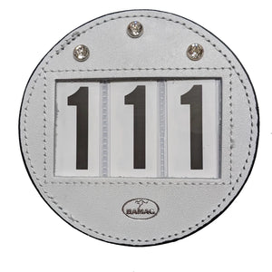 Round Leather Bridle Number Holders (Pair)