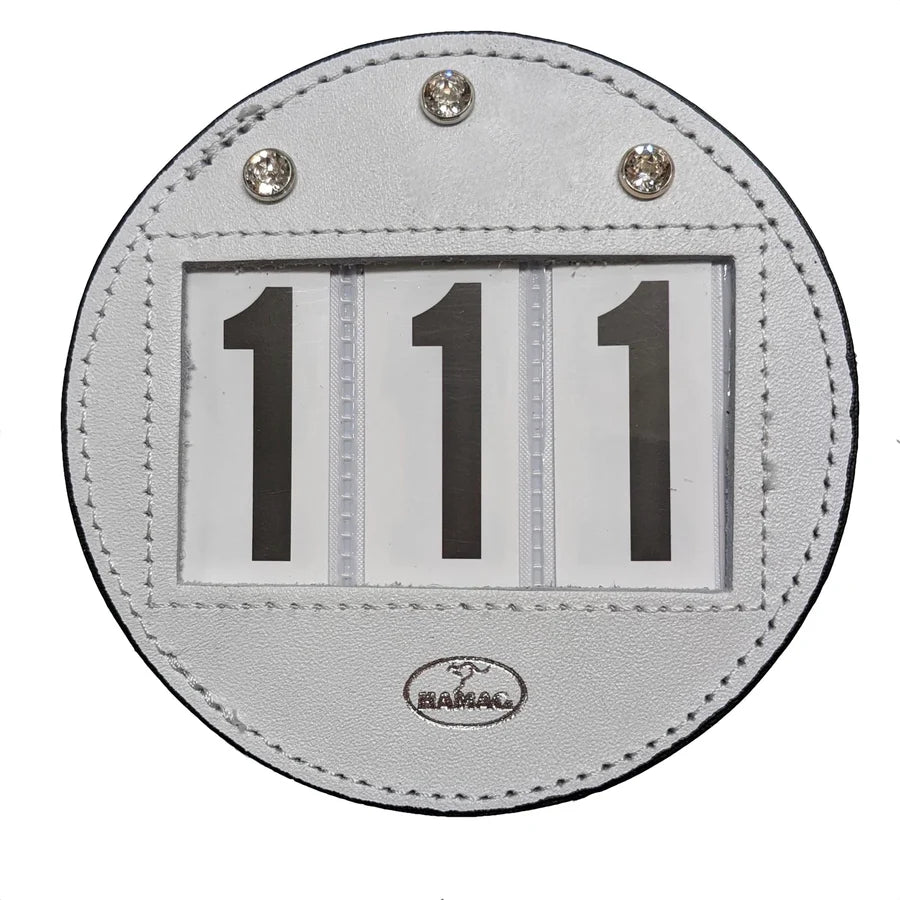 Round Leather Saddle Cloth Number Holders (Pair)