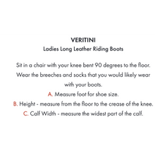 Load image into Gallery viewer, Vertini Ladies Long Leather Field Riding Boot - Black/Size 5/Regular