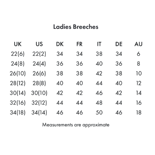 Delta Ladies Full Seat Gel Riding Breeches