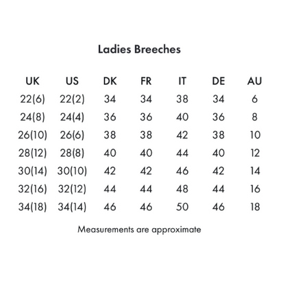 Delta Ladies Full Seat Gel Riding Breeches