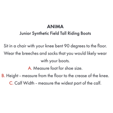 Load image into Gallery viewer, Anima Junior Synthetic Field Tall Riding Boot