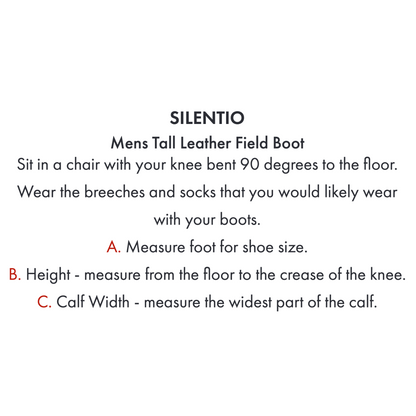 Silentio Men's Tall Leather Field Boot