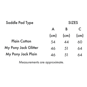 My Pony Jack Cotton GP/Jump Plain Saddle Pad
