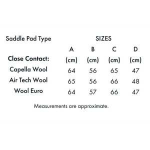 Close Contact Merino Wool European Saddle Pad - Dressage Square