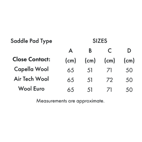 Close Contact Airtechnology Shockproof Wool Saddle Pad - GP/Jump Square