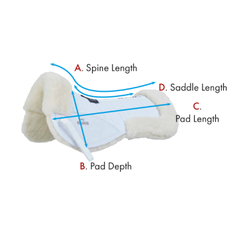 Merino Wool Saddle Pad - Half Pad