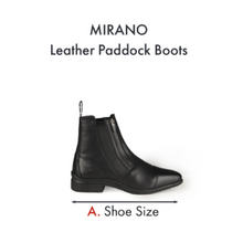 Load image into Gallery viewer, Mirano Leather Paddock Boots