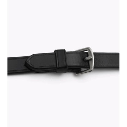 Senado Plain Leather Reins - Black